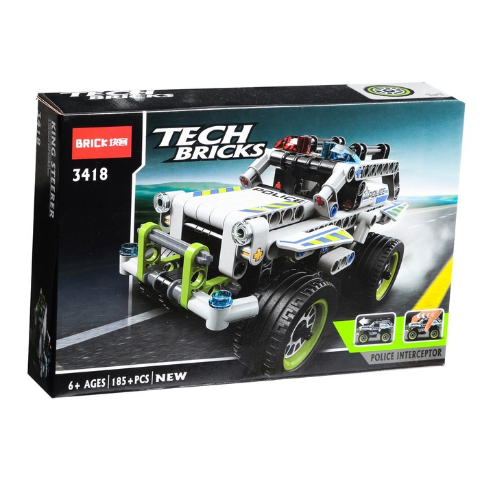 Конструктор полицейский внедорожник UNICON Техно, инерционный, 185 деталей, 6+ Конструктор полицейский внедорожник UNICON Техно, инерционный, 185 деталей, 6+
