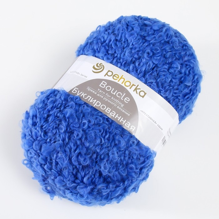 Пряжа Пряжа "Буклированная" 30% мохер,20% шерсть,50% акрил 220м/200гр (26-Василек)