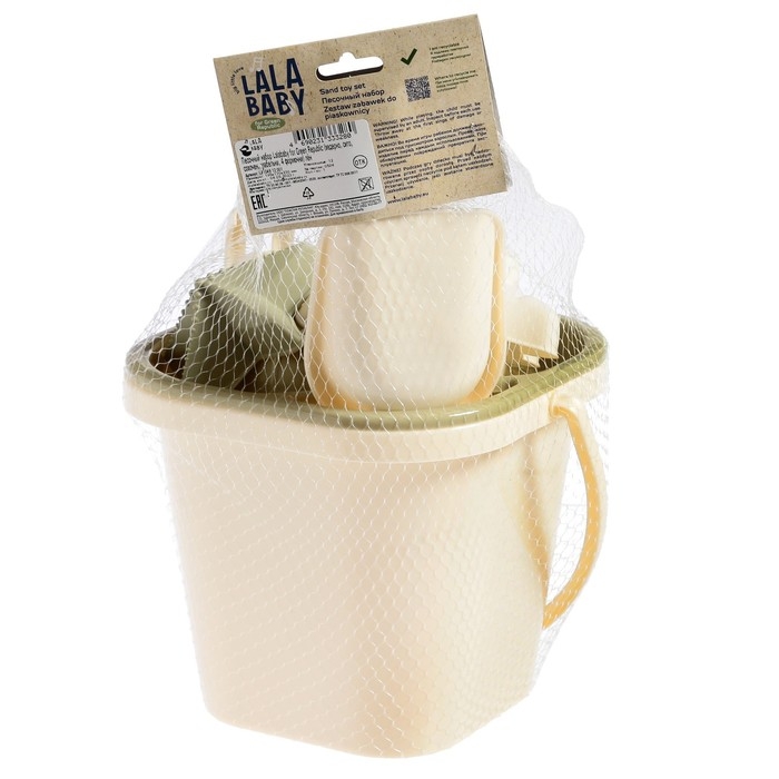 Набор для игры в песке, 8 предметов: совочек, грабельки, сито, ведерко, 4 мягкие формочки Набор для игры в песке, 8 предметов: совочек, грабельки, сито, ведерко, 4 мягкие формочки