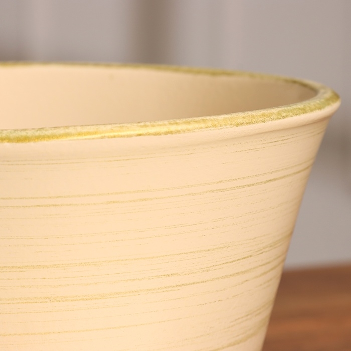 Горшок цветочный Горшок цветочный "Мессина" бежевый-золото 1,4 л