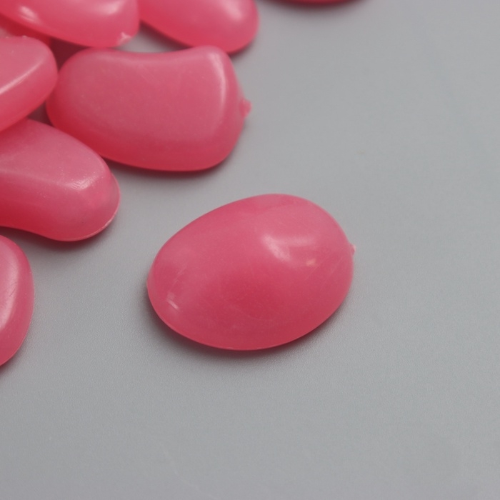 Декор для творчества пластик светится в темноте  Декор для творчества пластик светится в темноте "Розовые камешки" набор 12 шт