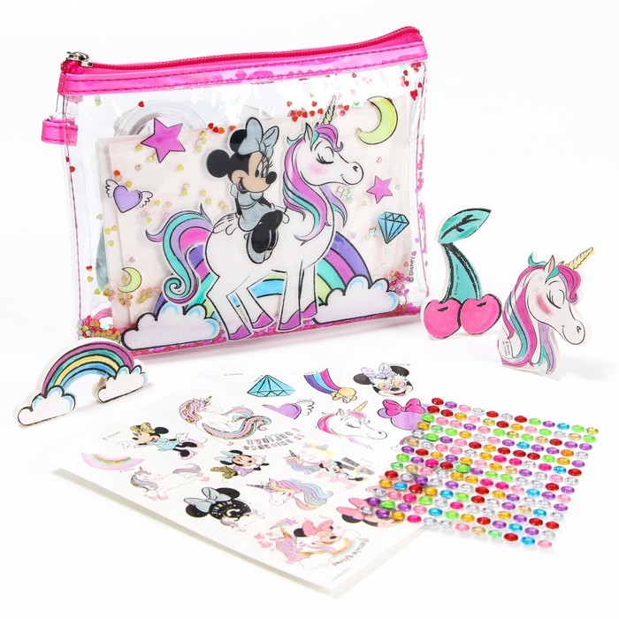 Набор для творчества «Набор красоты. Минни Маус», с прядями, тату, стразами, в сумочке Набор для творчества «Набор красоты. Минни Маус», с прядями, тату, стразами, в сумочке