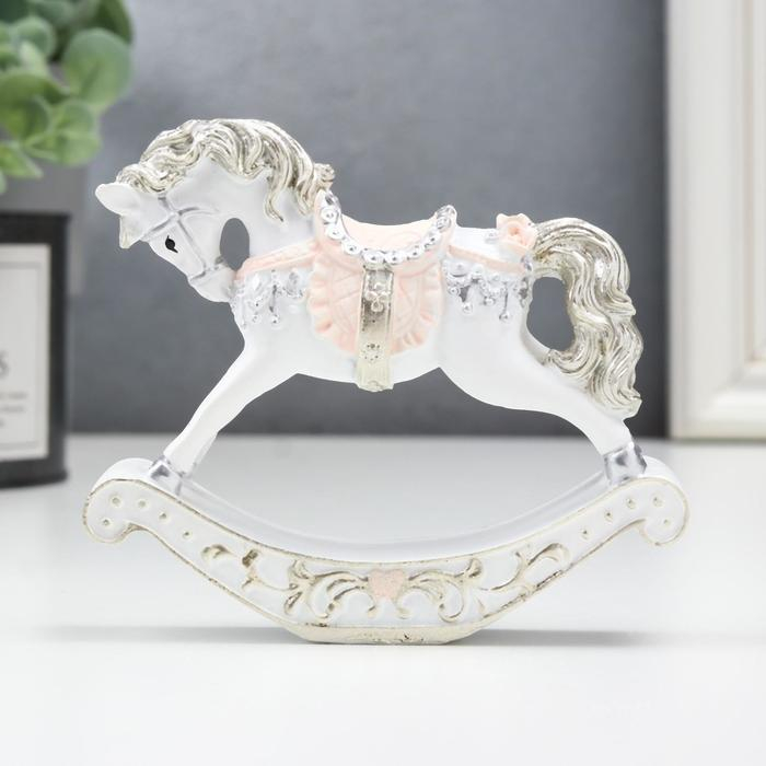 Сувенир полистоун Сувенир полистоун "Лошадка-качалка" розово-золотая 9,5х2,5х11,5 см