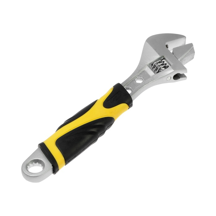 Ключ разводной ТУНДРА, 2 варианта зажима, гайки 6-8-14 мм, 2К рукоятка, 250 мм