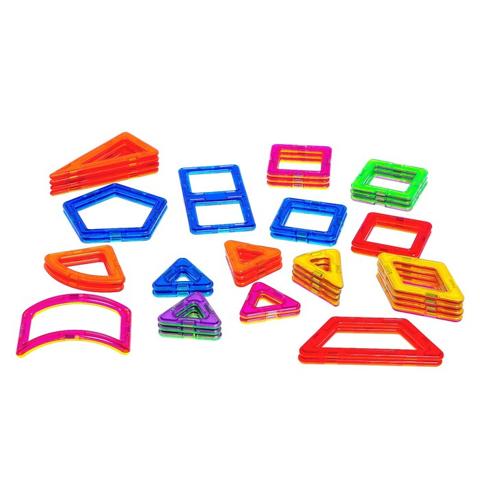 Конструктор магнитный «Цветные магниты», 40 деталей Конструктор магнитный «Цветные магниты», 40 деталей
