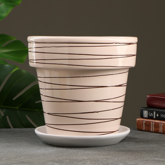 Горшок цветочный Горшок цветочный "Линии" 7 л,