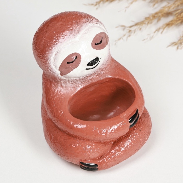 Подсвечник  Подсвечник "Ленивец" коричневый, 11см