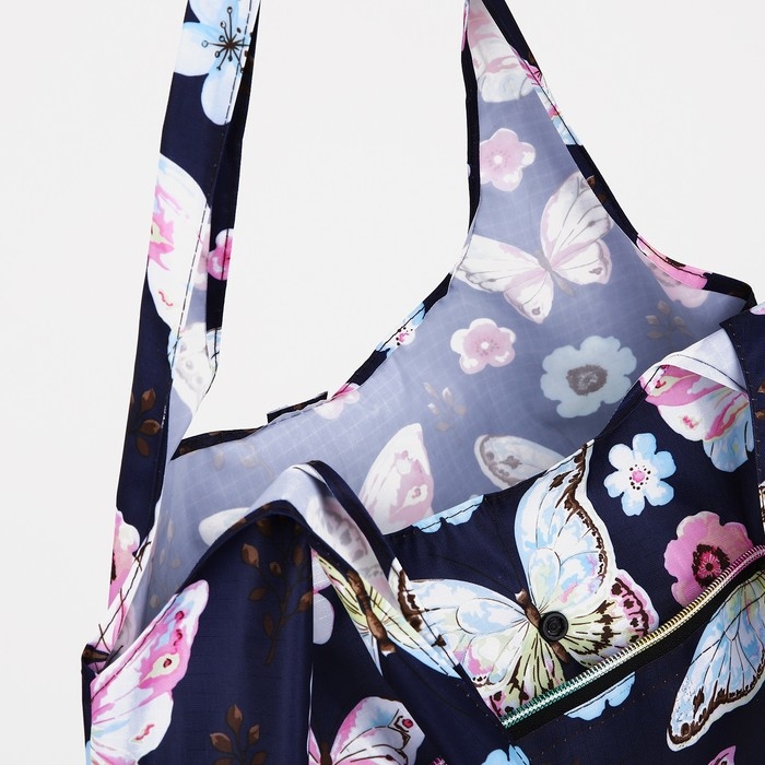 Сумка хозяйственная на кнопке, цвет синий Сумка хозяйственная на кнопке, цвет синий