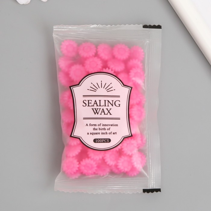 Сургуч в гранулах светящийся Сургуч в гранулах светящийся "Цветочки розовые" 100 капсул