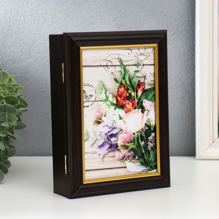 Ключница Ключница "Свежий букет" венге 15х21 см