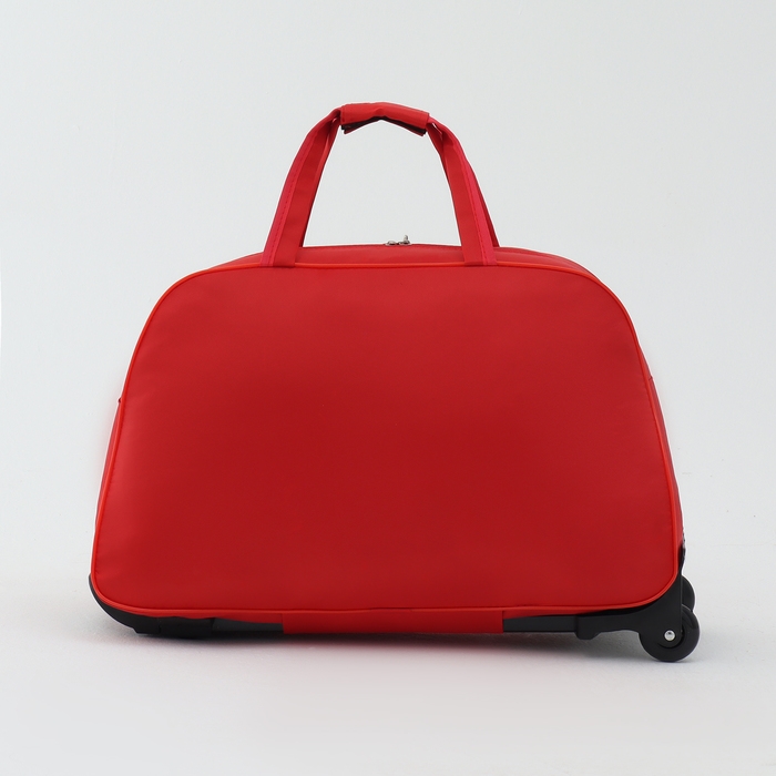 Сумка дорожная на колёсах, наружный карман, цвет красный Сумка дорожная на колёсах, наружный карман, цвет красный