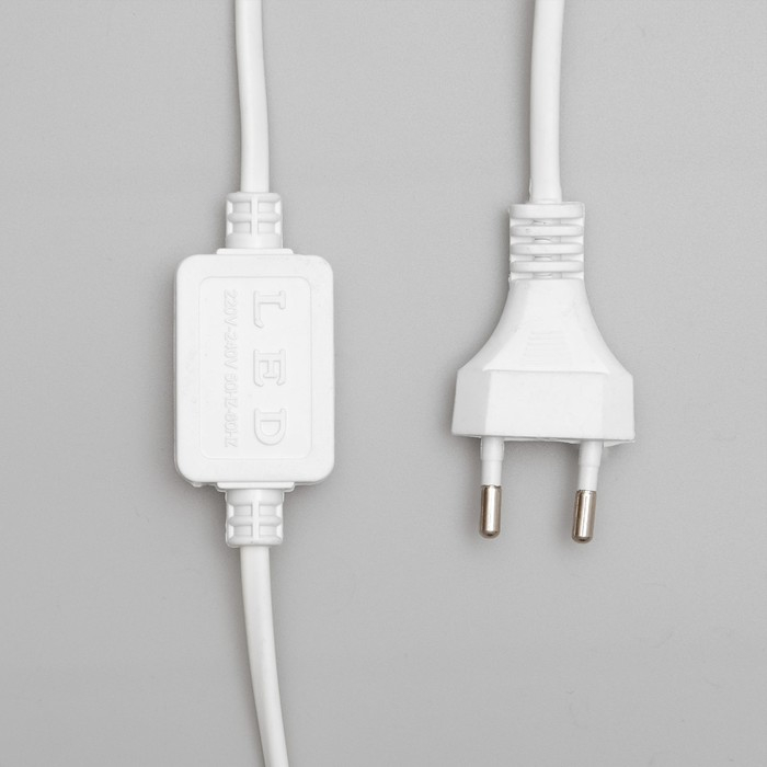 Светодиодная фигура «Олень с санями», олень: 48 × 48 × 19 см, сани: 45 × 23 × 23 см, дюралайт, 216 LED, 220 В, мерцание, свечение белое/тёплое белое