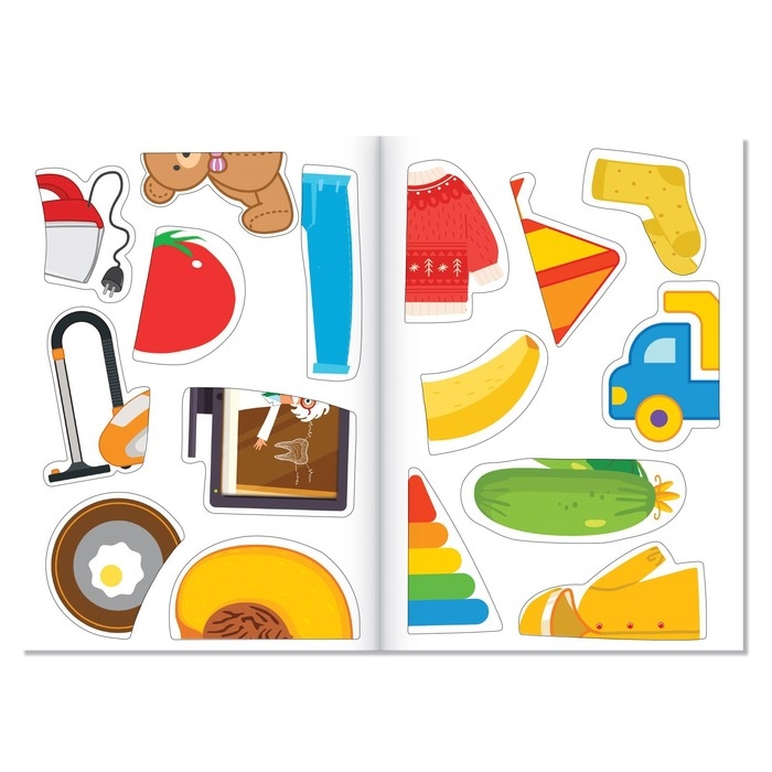 Набор с наклейками «Весёлые половинки», Синий трактор Набор с наклейками «Весёлые половинки», Синий трактор