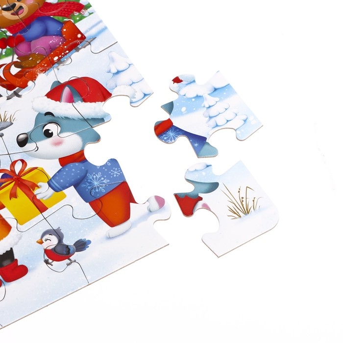 Пазл «Новогодние развлечения», 35 деталей Пазл «Новогодние развлечения», 35 деталей
