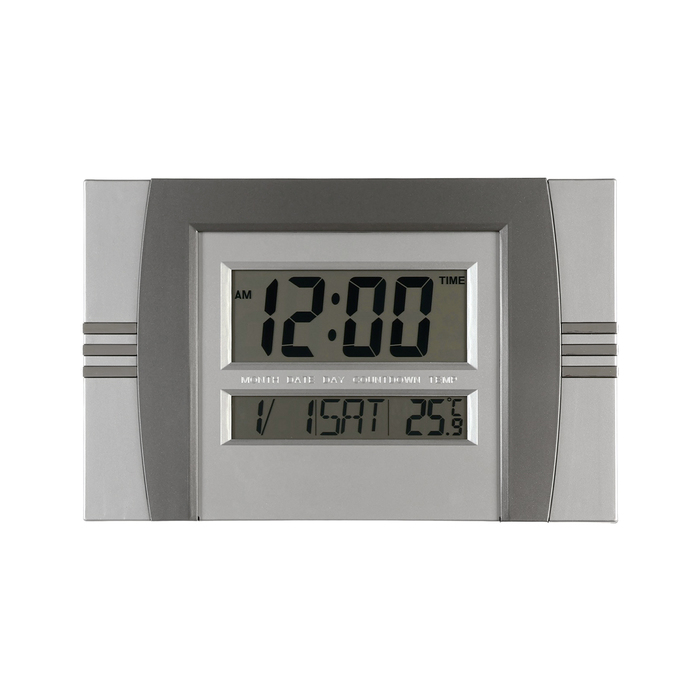 Часы электронные настенные, настольные, с будильником, 2 ААА, 29 х 18.5 х 2 см Часы электронные настенные, настольные, с будильником, 2 ААА, 29 х 18.5 х 2 см