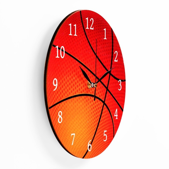 Часы настенные, интерьерные Часы настенные, интерьерные "Баскетбольный мяч", дискретный ход, d-23.5 см
