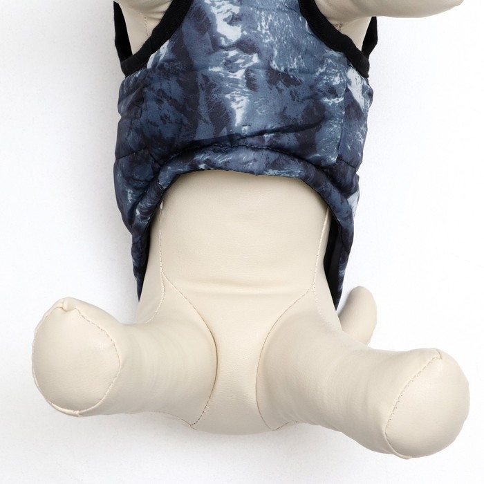 Куртка для собак на молнии  Куртка для собак на молнии "Содалит", размер S, синяя (ДС 27, ОШ 26, ОГ 38 см)