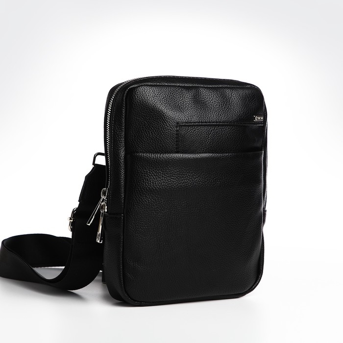 Сумка мужская через плечо TEXTURA, искусственная кожа, цвет чёрный Сумка мужская через плечо TEXTURA, искусственная кожа, цвет чёрный