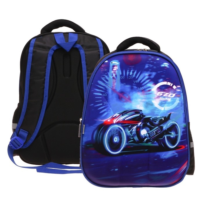 Рюкзак каркасный школьный Calligrata Speed bike, 39 х 30 х 14 см Рюкзак каркасный школьный Calligrata Speed bike, 39 х 30 х 14 см