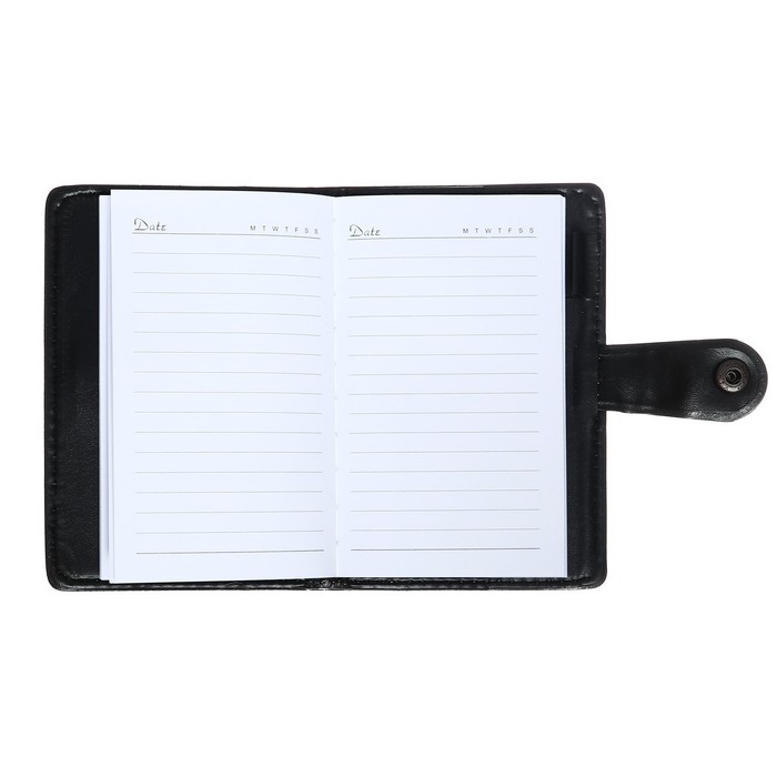 Записная книжка А6, 102 листа в линейку, обложка ПВХ, комбинированная, на кнопке Записная книжка А6, 102 листа в линейку, обложка ПВХ, комбинированная, на кнопке