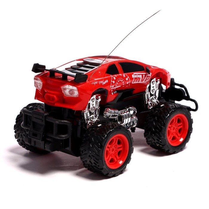 Джип радиоуправляемый «Супергонщик», работает от аккумулятора, цвет красный Джип радиоуправляемый «Супергонщик», работает от аккумулятора, цвет красный
