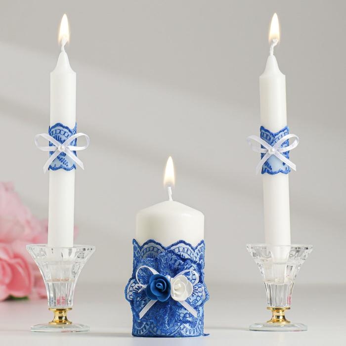 Комплект на стол молодожёнов Комплект на стол молодожёнов "Гармония", синий