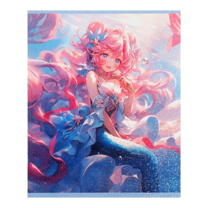 Тетрадь 48 листов в клетку Calligrata TOP Тетрадь 48 листов в клетку Calligrata TOP "Подводная сказка", обложка мелованный картон, голография, блок офсет, белизна 95%, МИКС