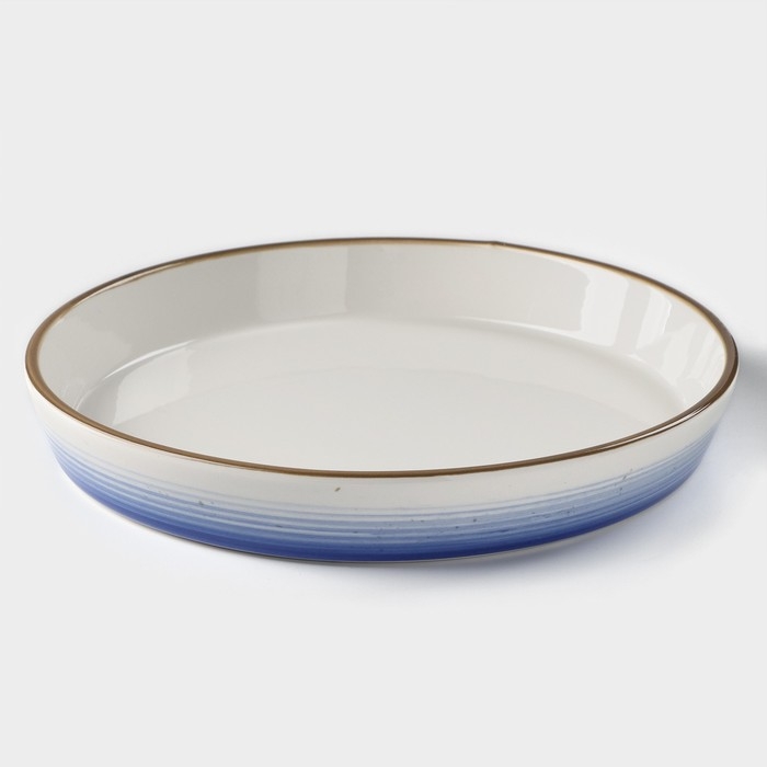 Форма для запекания из фарфора Доляна «Космос», 1000 мл, d=25 см, цвет синий Форма для запекания из фарфора Доляна «Космос», 1000 мл, d=25 см, цвет синий