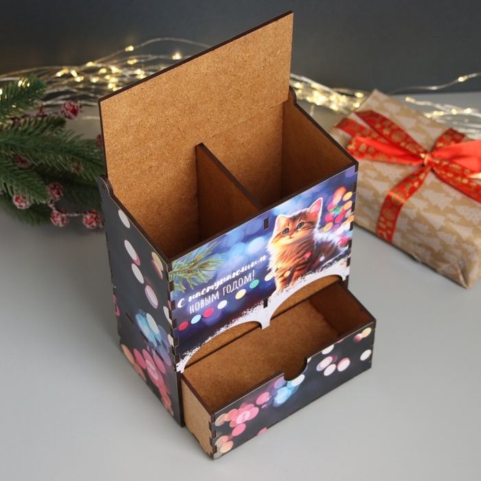 Новогодний чайный домик Новогодний чайный домик "С Наступившим НГ" 20х15х8,5 см