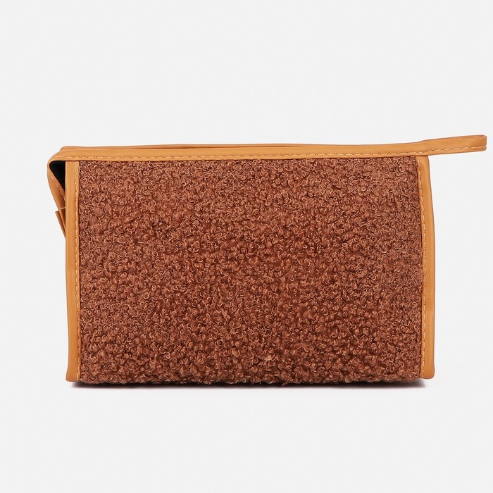 Косметичка на молнии, цвет бежево-коричневый