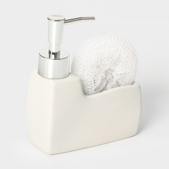 Дозатор для моющего средства с подставкой для губки Доляна «Элегия», 200 мл Дозатор для моющего средства с подставкой для губки Доляна «Элегия», 200 мл