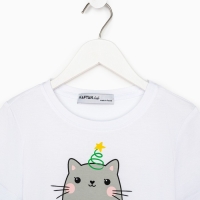 Пижама детская KAFTAN "MEOWY XMAS" , размер 34 (122-128)