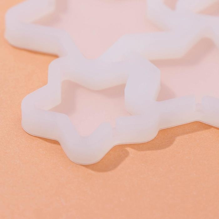 Форма для леденцов новогодняя Доляна «Звёзды», силикон, 15,5×13,5×0,7 см, 6 ячеек, цвет белый Форма для леденцов новогодняя Доляна «Звёзды», силикон, 15,5×13,5×0,7 см, 6 ячеек, цвет белый