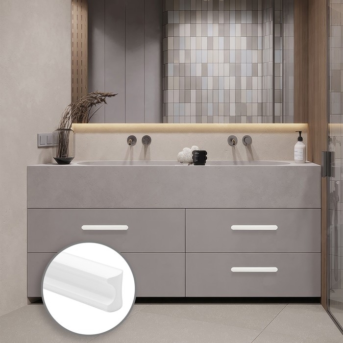 Ручка-скоба CAPPIO RSC022, алюминий, м/о 288 мм, цвет белый Ручка-скоба CAPPIO RSC022, алюминий, м/о 288 мм, цвет белый