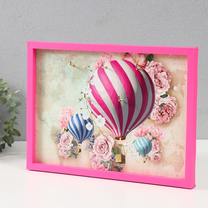 Ключница открытая Ключница открытая "Воздушные шары" 5 крючков, 23х32 см