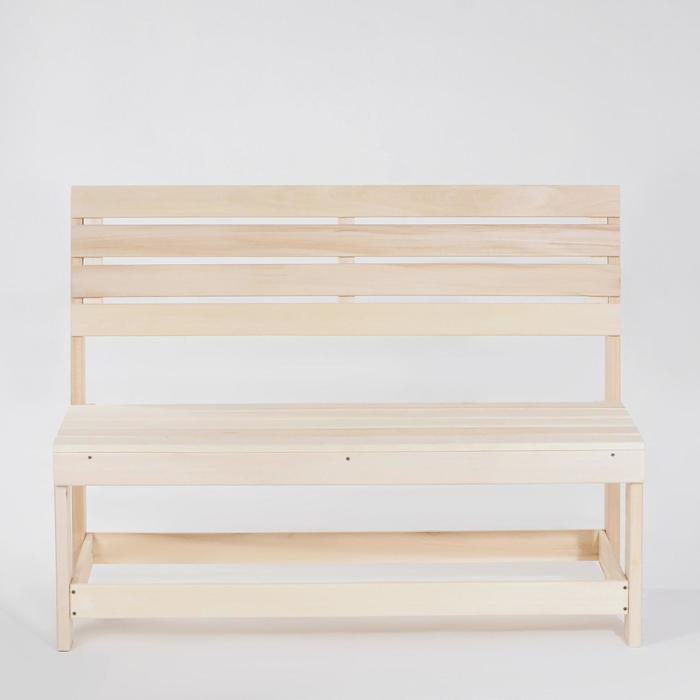 Скамейка из наличника, 119х50х90см, из липы,  Скамейка из наличника, 119х50х90см, из липы, "Добропаровъ"