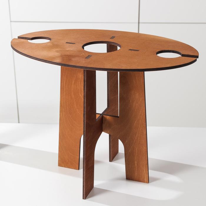 Столик-поднос для вина и двух бокалов, 40×25×30 см Столик-поднос для вина и двух бокалов, 40×25×30 см