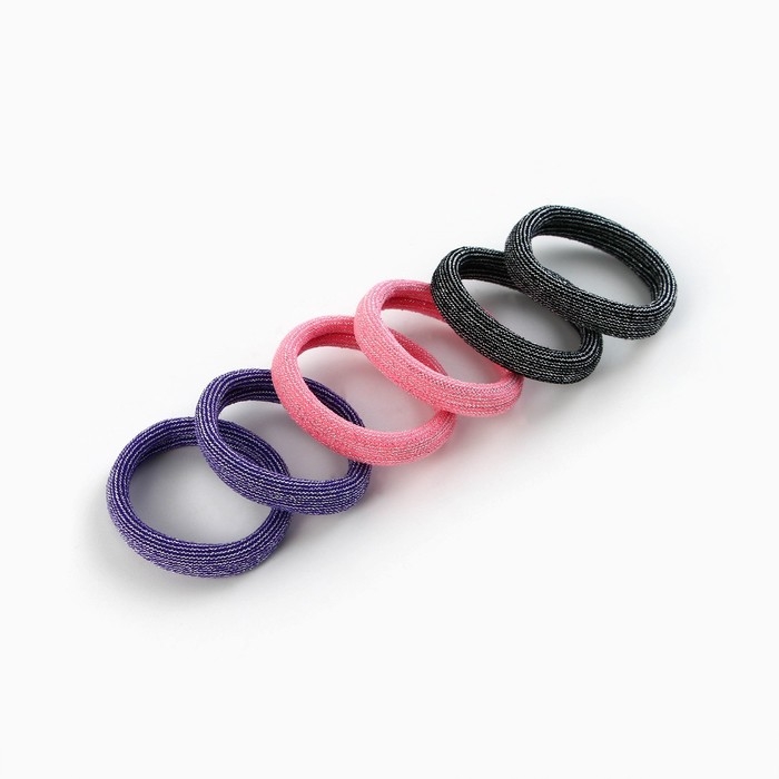 Резинки для волос новогодние «Милаш» на Новый год, набор 6 шт, d = 4 см Резинки для волос новогодние «Милаш» на Новый год, набор 6 шт, d = 4 см