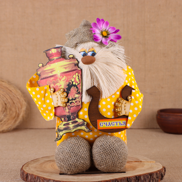 Оберег-домовой Оберег-домовой "Домовой с самоваром и подковой" МИКС