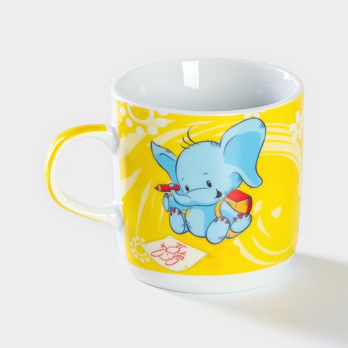 Набор детской посуды из керамики Доляна «Слонёнок», 3 предмета: кружка 230 мл, миска 400 мл, тарелка d=18 см Набор детской посуды из керамики Доляна «Слонёнок», 3 предмета: кружка 230 мл, миска 400 мл, тарелка d=18 см
