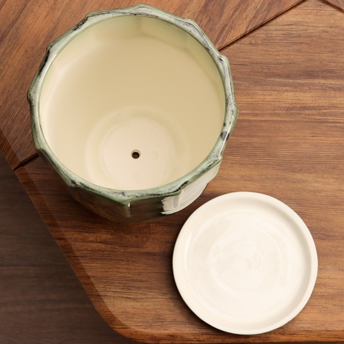 Набор горшков 3 шт. Набор горшков 3 шт. "Башня" зеленый 11 л/ 5 л/1,7 л