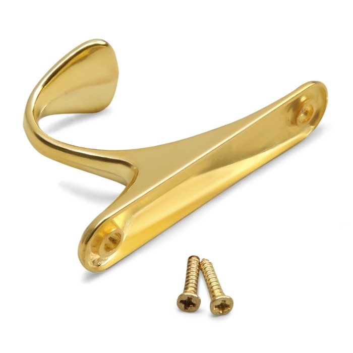 Крючок мебельный ТУНДРА TKO024, однорожковый, золото, 2 шт Крючок мебельный ТУНДРА TKO024, однорожковый, золото, 2 шт