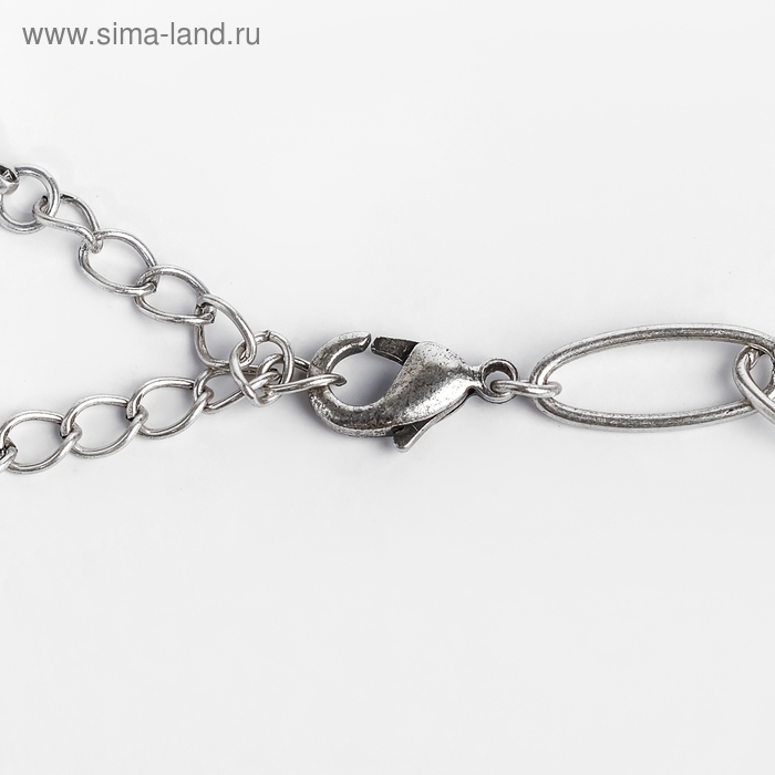 Браслет металл «Цепь» лезвие, цвет серебро, 19 см Браслет металл «Цепь» лезвие, цвет серебро, 19 см