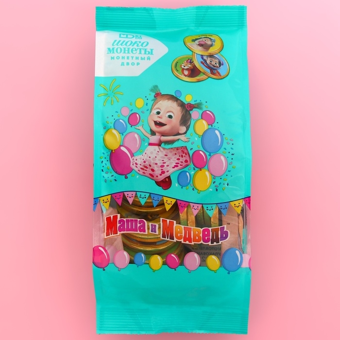 Шоколадные монеты Шоколадные монеты "Маша и Медведь", 150 г
