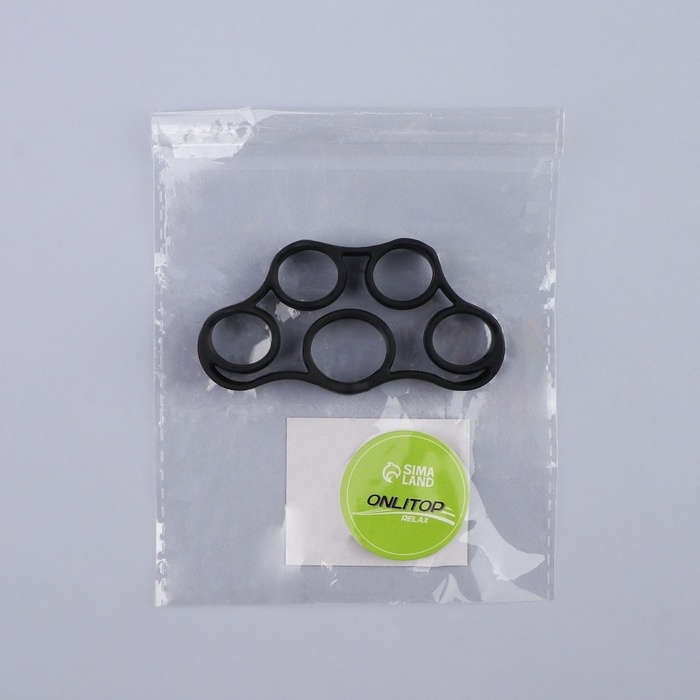 Массажёр для разработки рук и пальцев, 8 × 4 × 1,5 см, цвет чёрный Массажёр для разработки рук и пальцев, 8 × 4 × 1,5 см, цвет чёрный