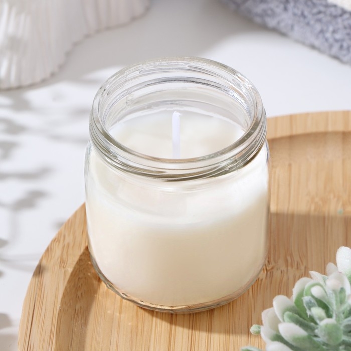 Свеча ароматическая в банке  Свеча ароматическая в банке "Ванильный десерт"