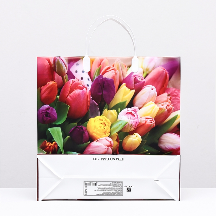 Пакет Пакет "Весенний букет", мягкий пластик, 28,5 x 30 см, 100 мкм