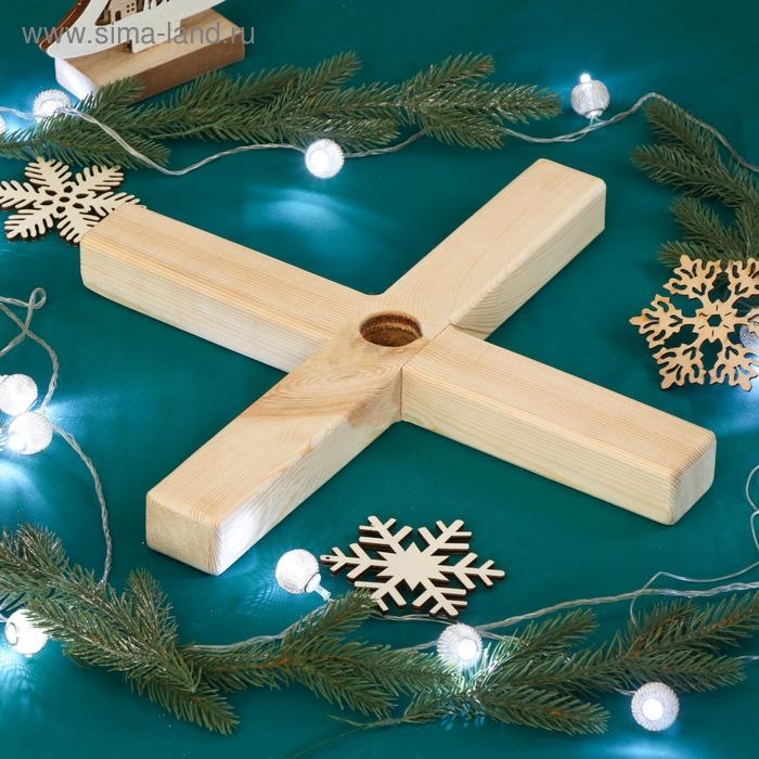 Подставка для ёлки, d = 35 мм, дерево, Greengo Подставка для ёлки, d = 35 мм, дерево, Greengo