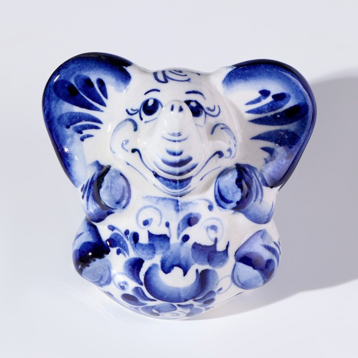 Сувенир «Слон Чайник», 9 см, гжель