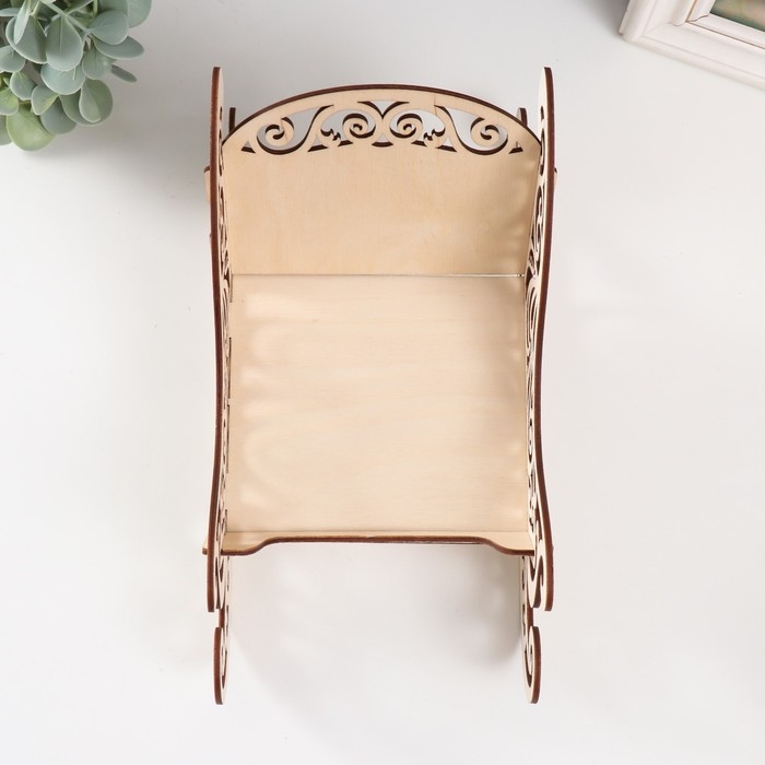 Шкатулка дерево для конфет  Шкатулка дерево для конфет "Новогодние Сани" 25х12х12,5 см (набор 5 деталей)